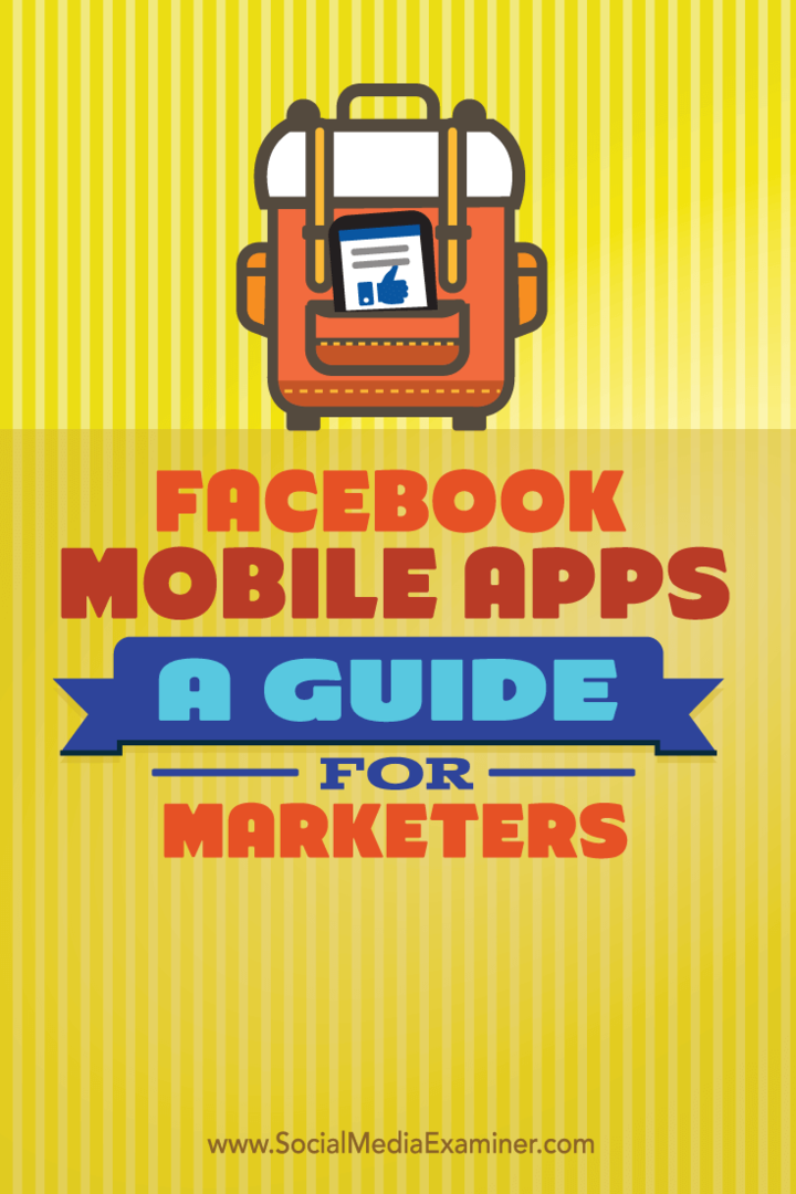 gerencie o marketing com os aplicativos móveis do Facebook