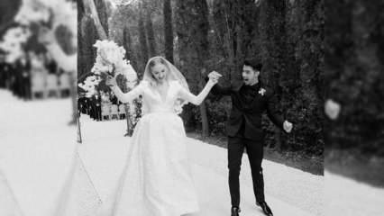 Saiu anos depois! Molduras em preto e branco do dia do casamento por Sophie Turner ...