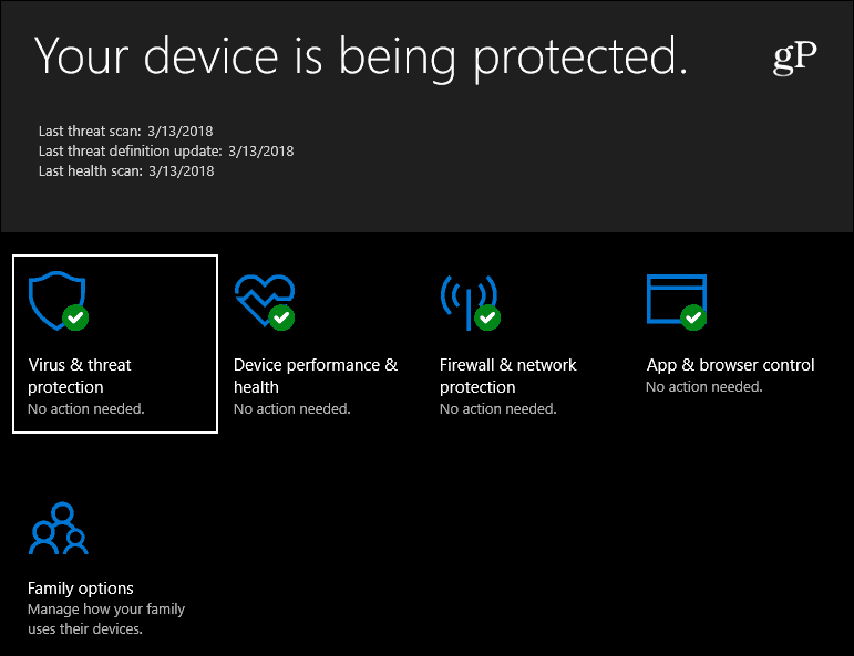 Segurança do Windows Defender Windows 10