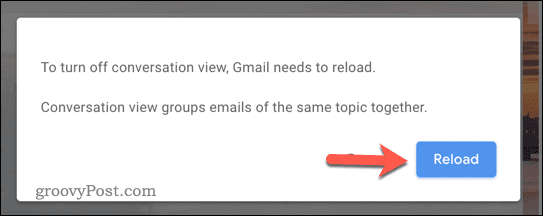 Recarregue a caixa de entrada do Gmail