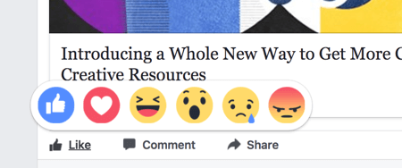 As reações do Facebook afetam sua classificação de conteúdo um pouco mais do que curtidas.