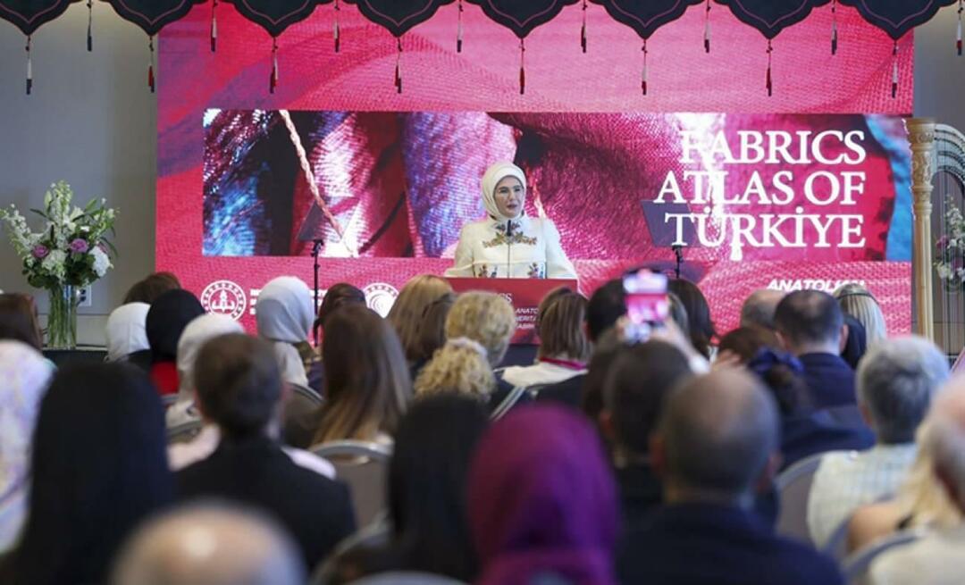 A primeira-dama Erdoğan encontrou-se com as esposas dos líderes em Nova York: as tecelagens da Anatólia eram deslumbrantes