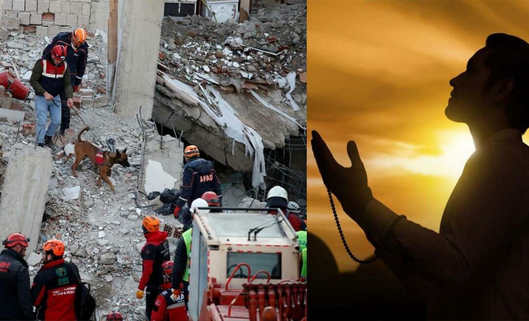 Que orações são feitas por aqueles que estão sob os escombros do terremoto?