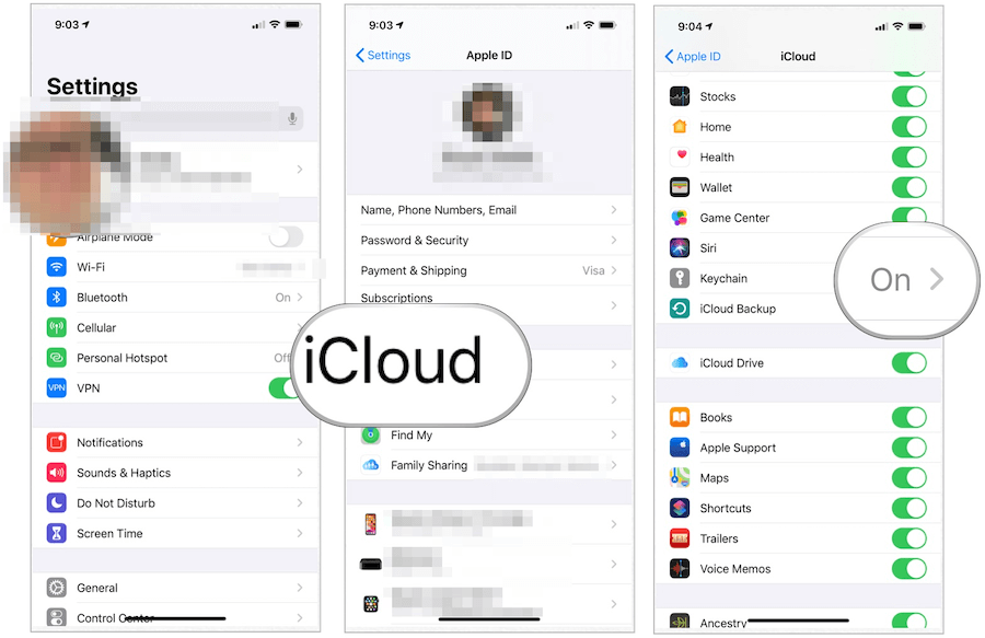 Configuração do iCloud Keychain iOS