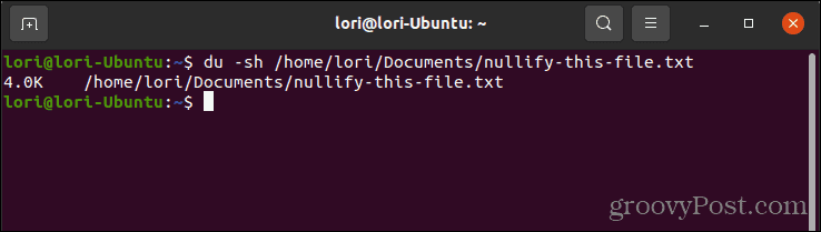 Usando o comando du para verificar o tamanho de um arquivo no Linux