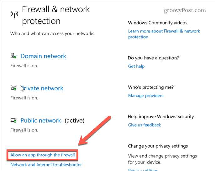 Windows 11 permite firewall de aplicativo