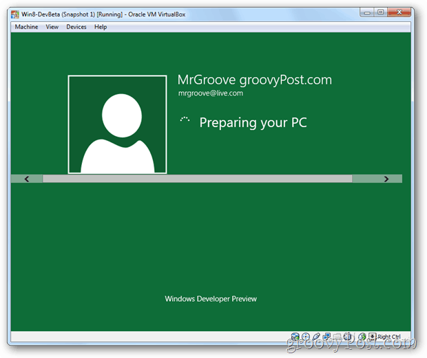 Instalação do VirtualBox Windows 8 preparando a área de trabalho