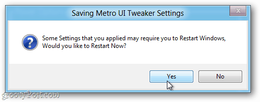 ajustar as configurações do metro ui tweaker