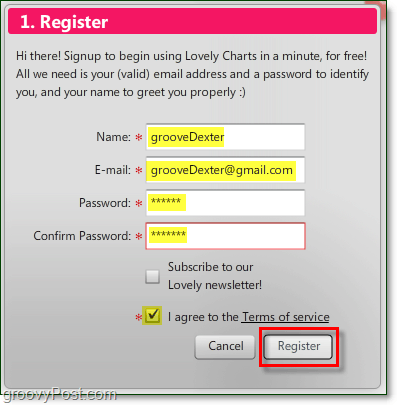 crie um ID de login para gráficos adoráveis