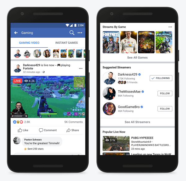 O Facebook anunciou o Level Up Program, um novo programa especificamente para criadores de jogos emergentes, e estreou um novo lugar para pessoas de todo o mundo descobrirem e assistirem a streams de vídeo de jogos no Facebook.
