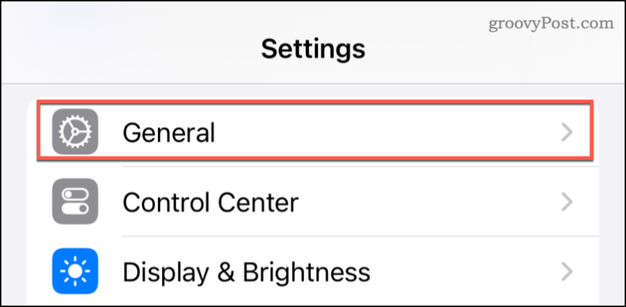 Configurações - Geral para desativar NameDrop no iPhone