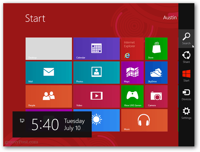 Quatro maneiras de abrir a barra de botões no Windows 8