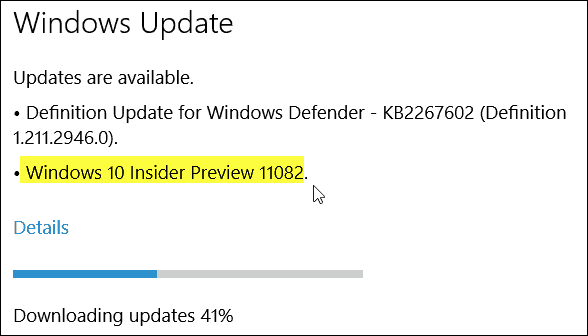 Windows 10 Insider Preview Build 11082 (Redstone) disponível agora
