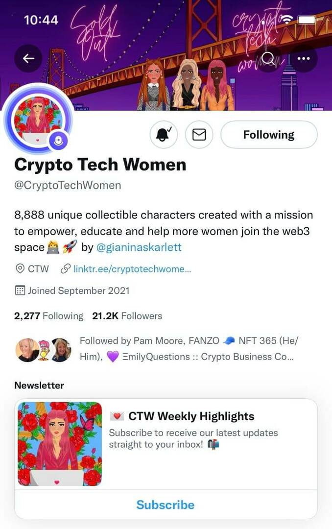 dicas-para-construir-nft-community-before-project-launch-twitter-crypto-tech-women-example-1