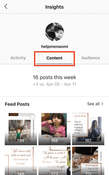 Visualize os dados de ROI das Histórias do Instagram, Etapa 2.