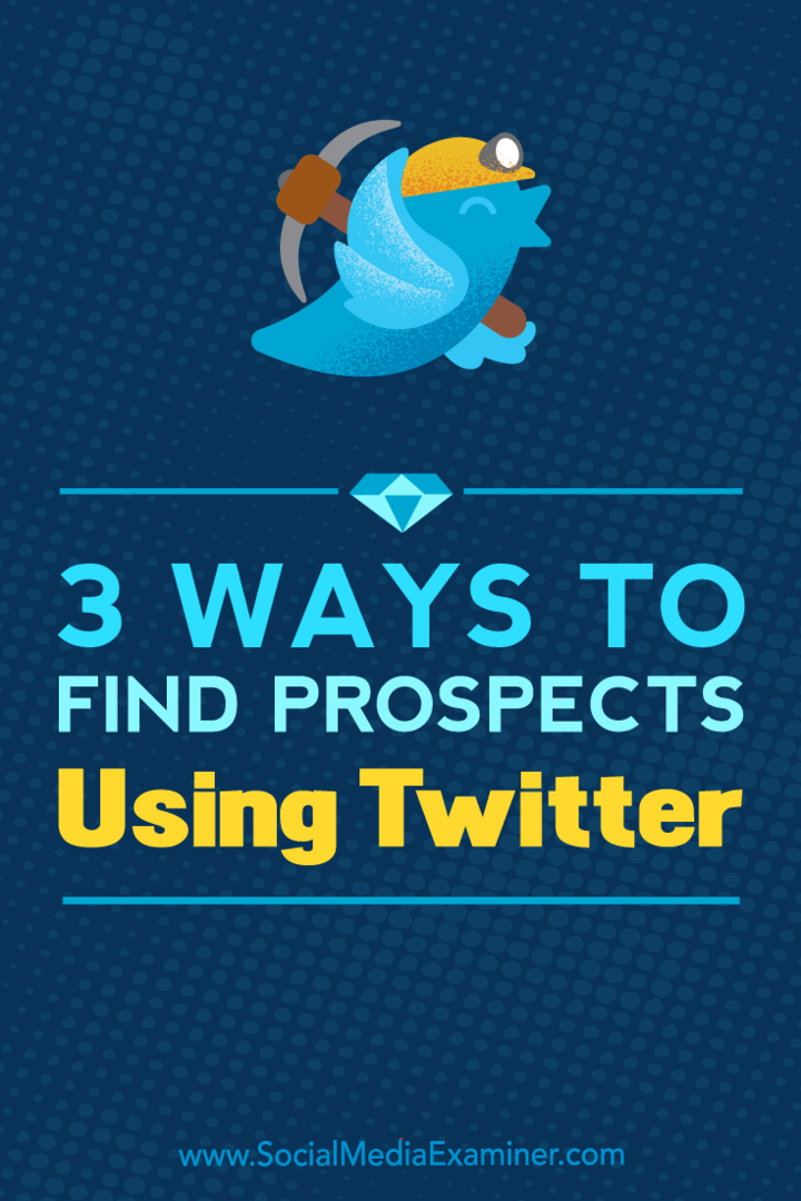 3 maneiras de encontrar clientes em potencial usando o Twitter, de Andrew Pickering no Social Media Examiner.