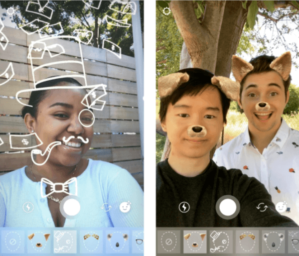A Instagram Camera lançou dois novos filtros de rosto que podem ser usados ​​em todos os produtos de foto e vídeo do Instagram.