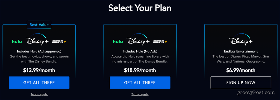 Disney Plus Adiciona Novo Plano de Pacote com Hulu Sem Anúncios