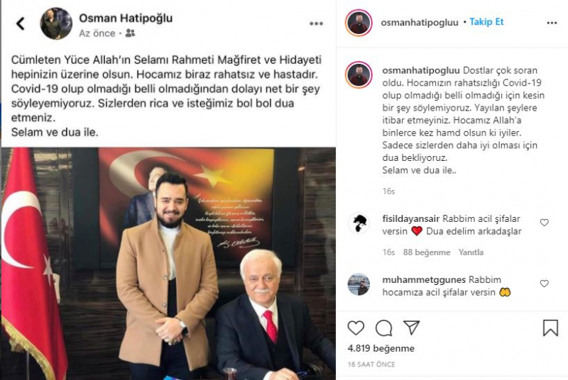Nihat Hatipoğlu está em terapia intensiva? O filho de Nihat Hatipoğlu, Osman Hatipoğlu, anunciou!