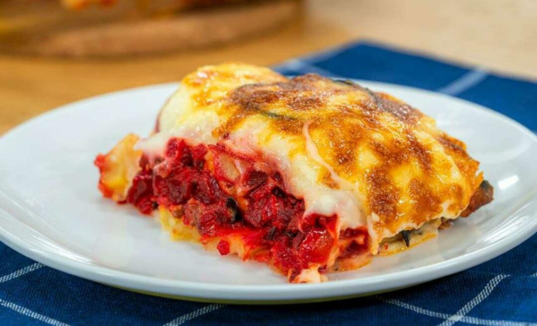 Como fazer moussaka de beterraba Experimente o moussaka de beterraba vermelha assim!