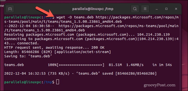 Baixe o Microsoft Teams no terminal do Ubuntu