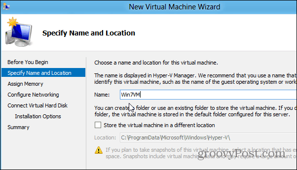 Criar VM Windows 8x