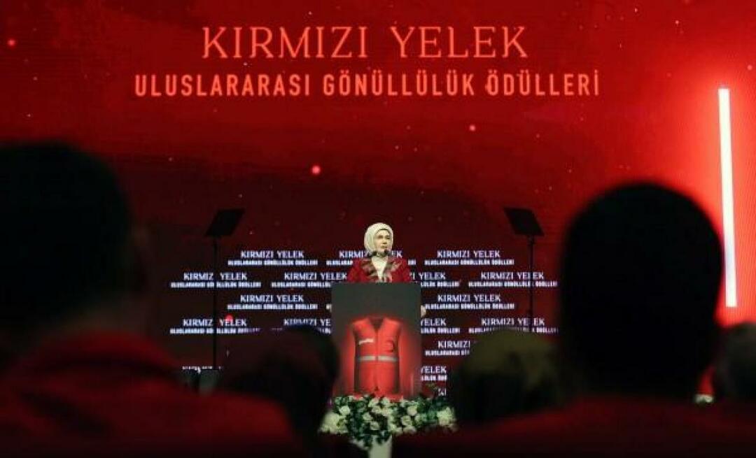 Emine Erdoğan compartilhou sobre a 'Cerimônia de Prêmio de Voluntariado Internacional Red Vest' de Kızılay