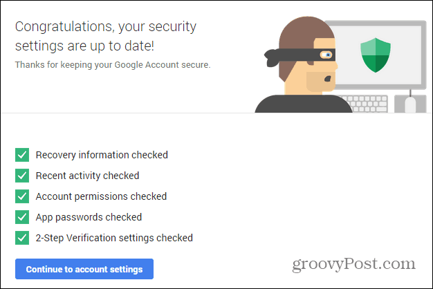 Sucesso do assistente de segurança do Google
