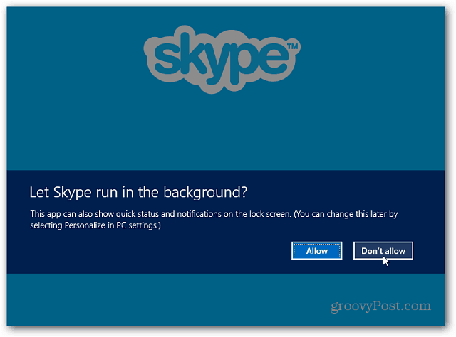 Skype em segundo plano