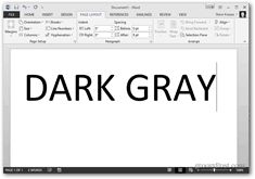 tema de mudança de cor do Office 2013 - tema cinza escuro