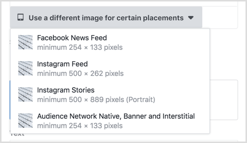 Ferramenta de personalização de ativos de posicionamento do Facebook