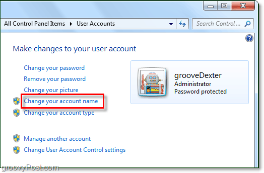 Como alterar seu nome de usuário no Windows 7