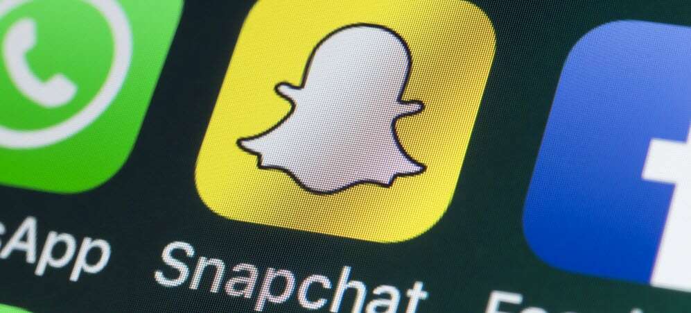 Logo do Snapchat no celular