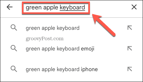 procurar teclado de maçã verde