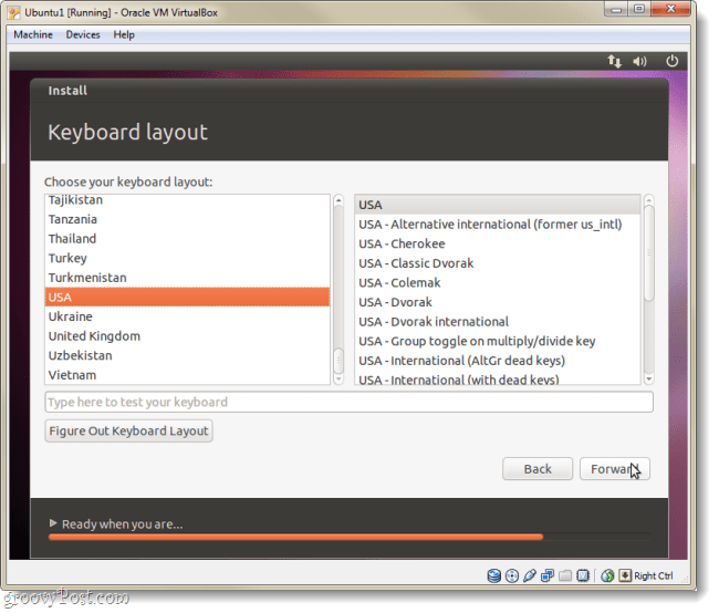 layout do teclado ubuntu