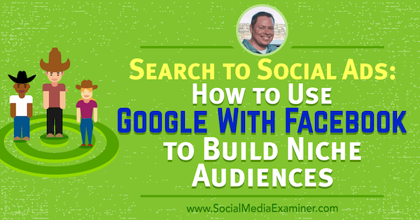 Pesquisar anúncios em redes sociais: como usar o Google com o Facebook para criar públicos de nicho, apresentando ideias de Shane Sams no podcast de marketing de mídia social.