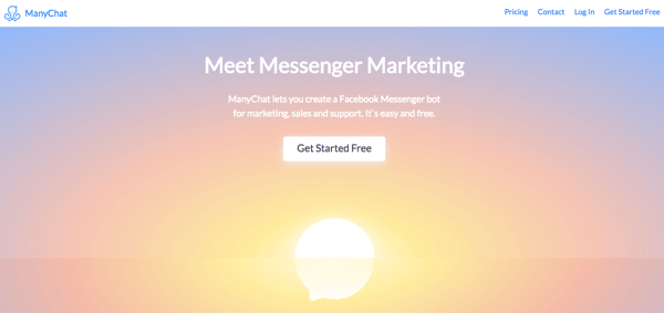 ManyChat é uma opção para provar atendimento ao cliente via chatbots do Messenger.