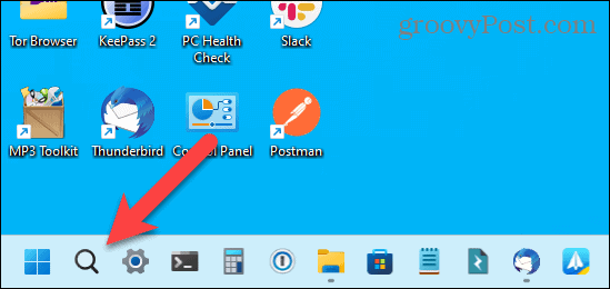 Ícone de pesquisa apenas na barra de tarefas do Windows 11