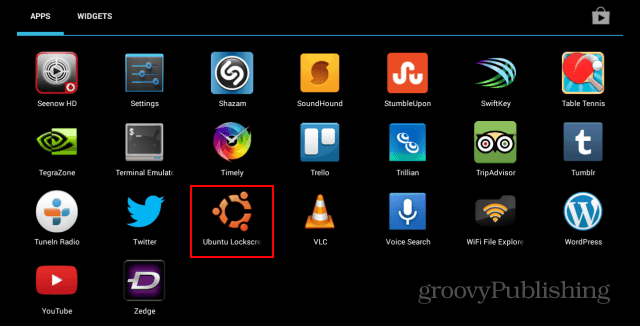 Ícone do Ubuntu Lockscreen
