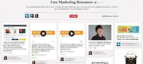 Quadro de recursos de marketing gratuito para profissionais de marketing