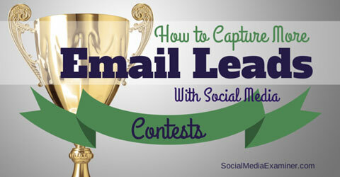 capturar leads de e-mail com concursos de mídia social