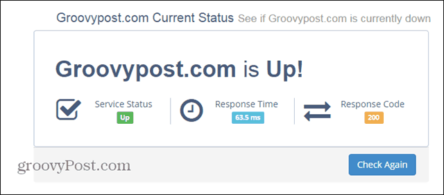 Monitorar o status de um site com o CurrentDown