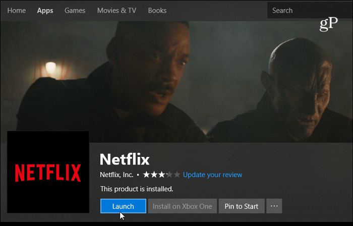 Aplicativo Netflix Windows 10