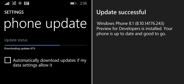 Atualização do telefone Microsoft Windows