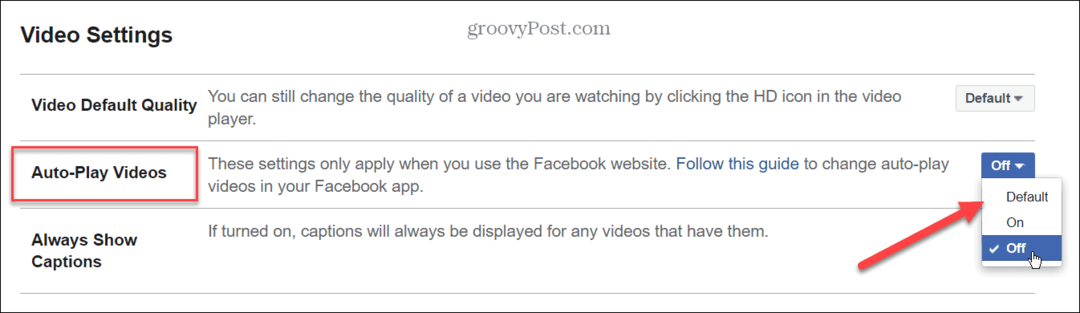 Como desativar a reprodução automática de vídeo no Facebook