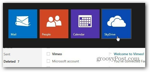 Acesse o SkyDrive Outllookdotcom