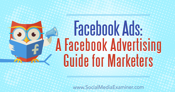 Anúncios do Facebook: um guia de publicidade do Facebook para profissionais de marketing por Lisa D. Jenkins on Social Media Examiner.
