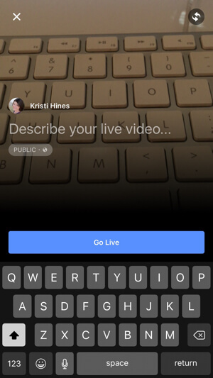 configuração de vídeo ao vivo do facebook