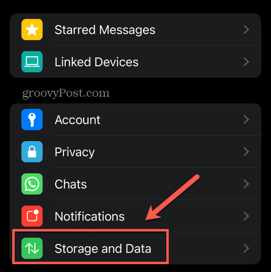 armazenamento e dados do WhatsApp