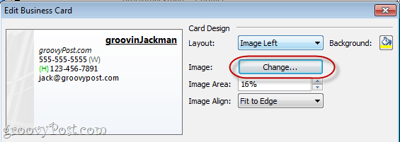 Design de cartões de visita no Outlook 2010